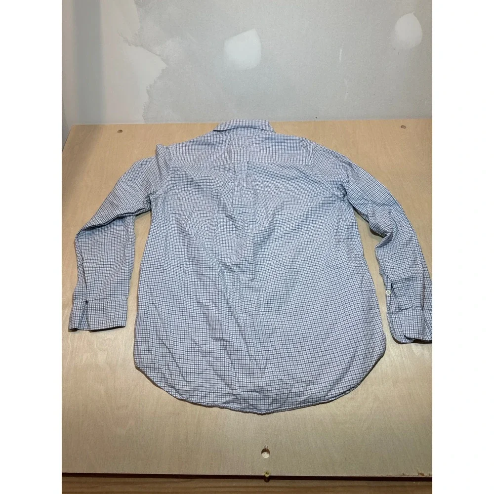 Ralph Lauren Mens XL Blue White Tattersall Check Button Down Shirt Long Sleeve